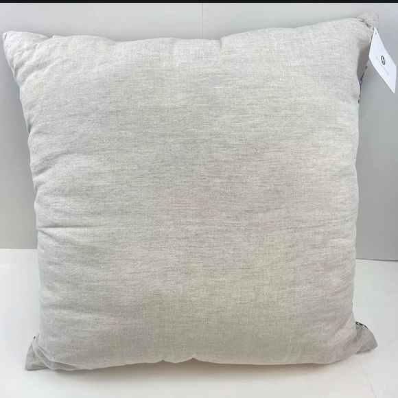 Hotel Collection Global Stripe Linen 22” Square Decorative Pillow - Picture 6 of 7